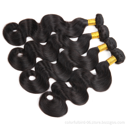 Wholesale 100% Human Hair non-remy Bundles Unprocessed Virgin Brazilian Body Wave Hair Extension bundles human hair